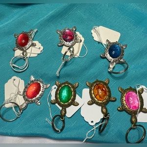 HAND PAINTED Turtle Keychains by INDIANA ARTIST SUSAN OTTINGER One of Kind